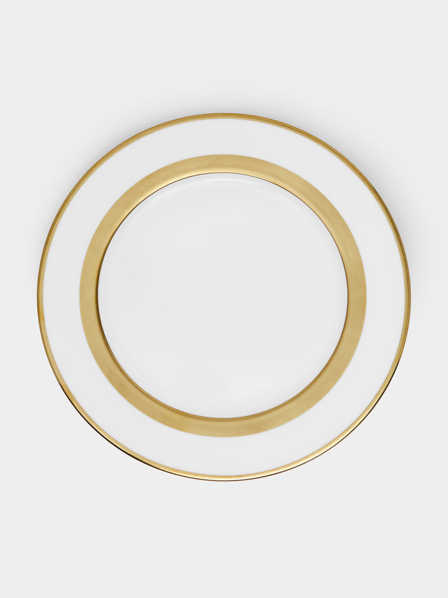 Robert Haviland & C. Parlon - | Set of 2 | William Porcelain Charger Plates (12in/30cm) - Gold - ABASK - 