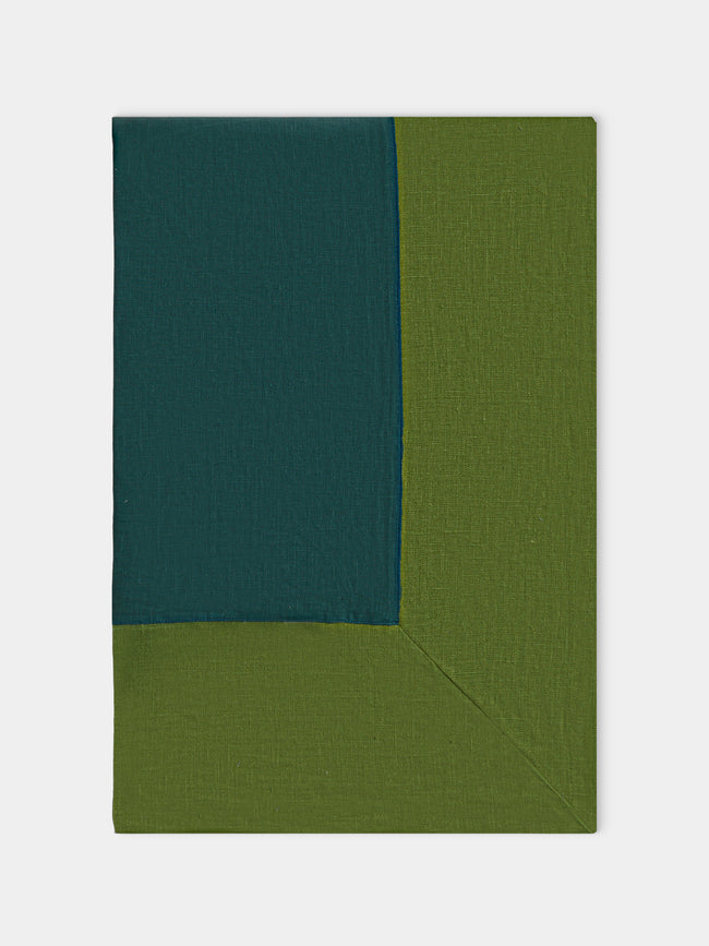 Borgo delle Tovaglie - Bauhaus Linen Square Tablecloth - Green - ABASK - 