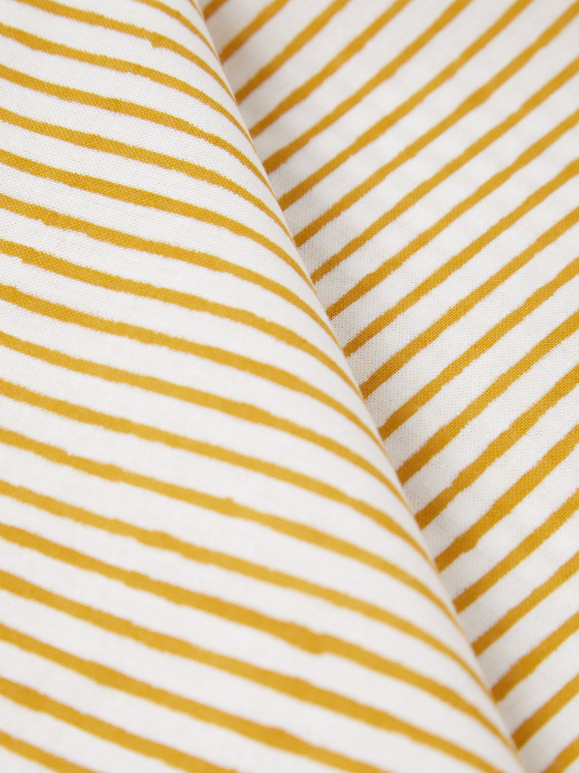 Chamois - | Set of 8 | Stripe Block-Printed Cotton Napkins - Yellow - ABASK