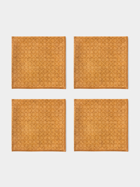 D'Ascoli - | Set of 4 | Evora Printed Cotton Napkins - Multiple - ABASK - 