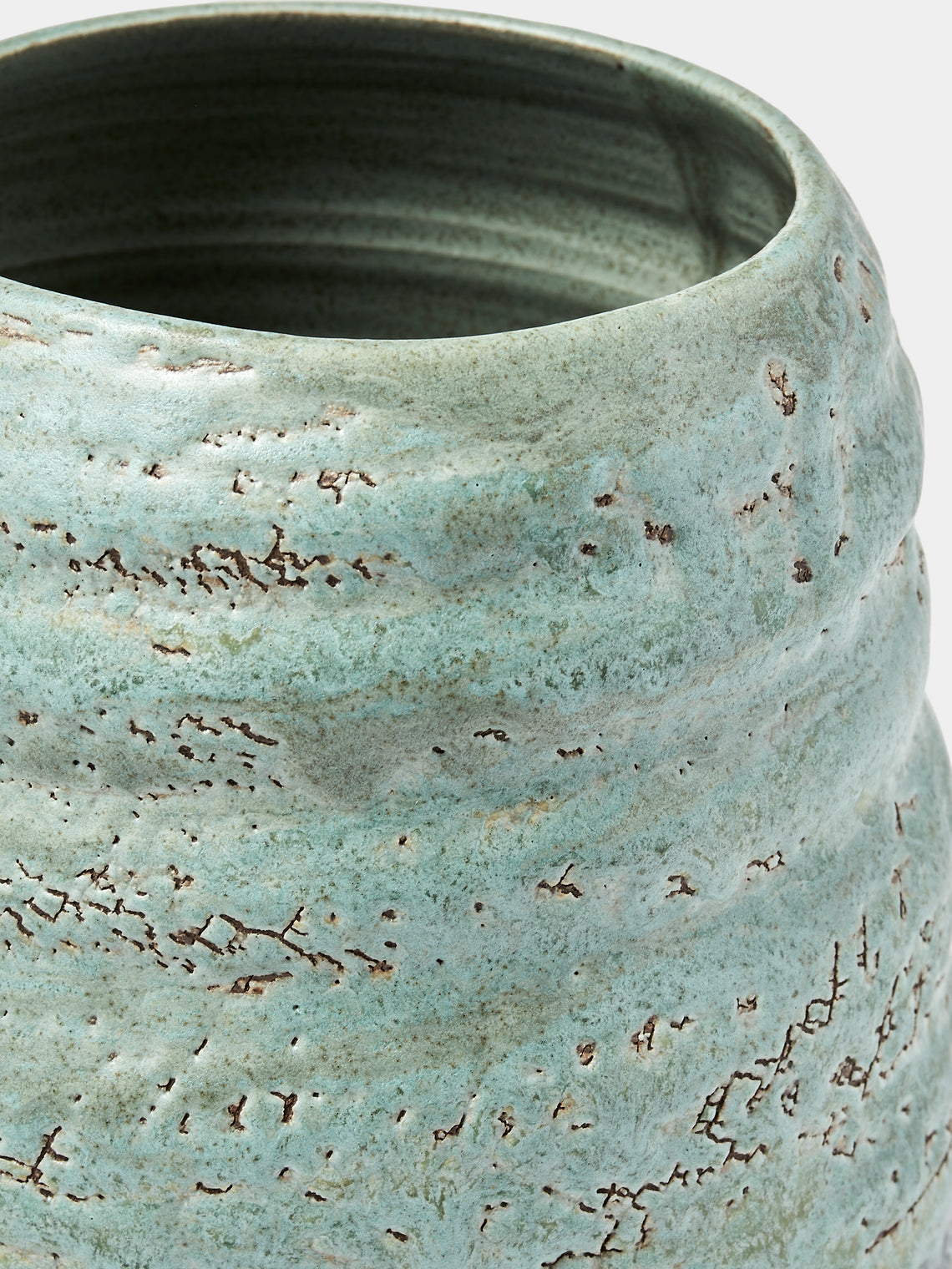 Peter Speliopoulos Projects - Hand-Thrown Stoneware Vase (8.5in/21.5cm) - Blue - ABASK
