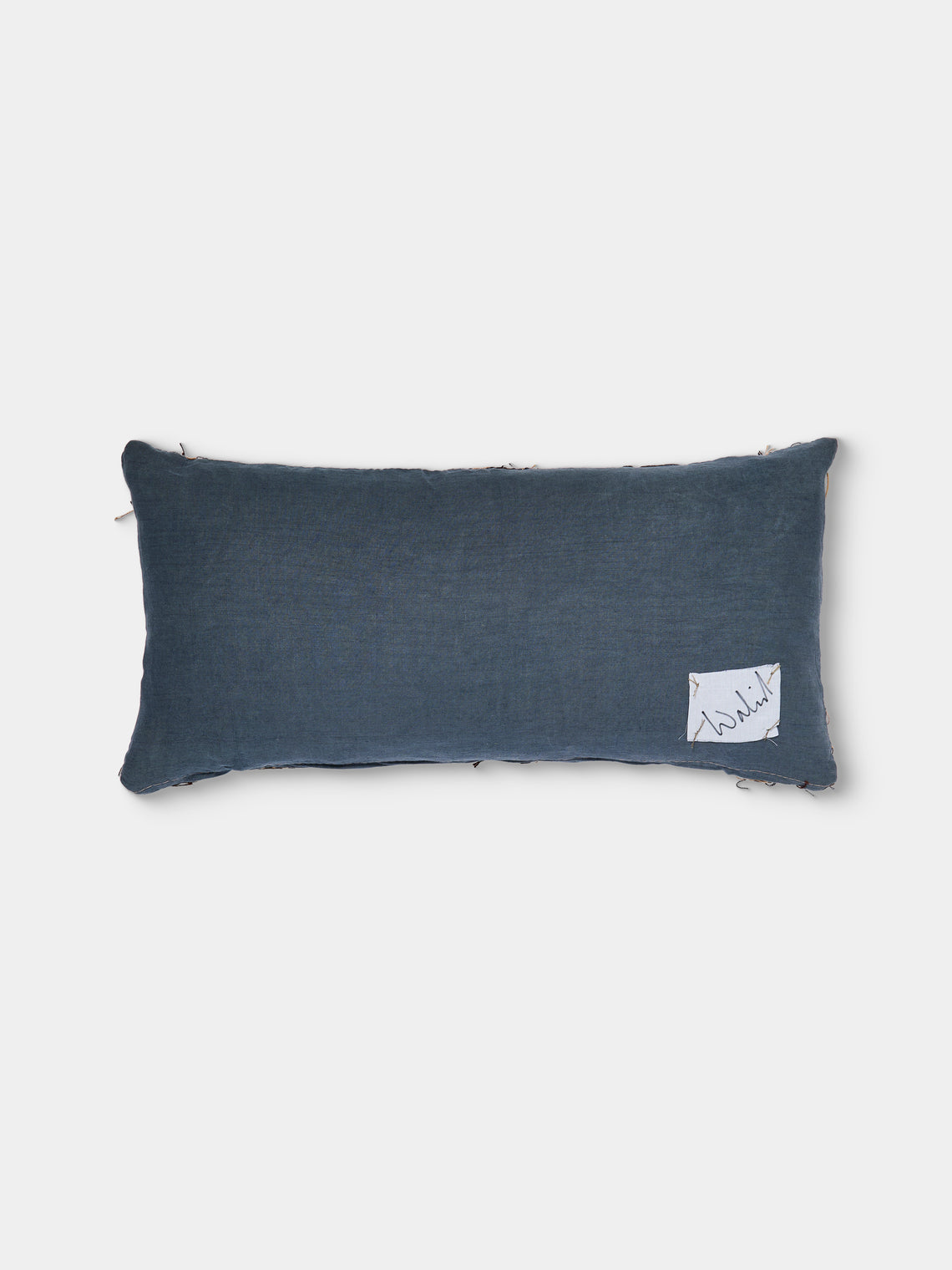 By Walid - 1920s French Needlepoint Wool and Damask Pillow (21.5in/55cm) - Multiple - ABASK