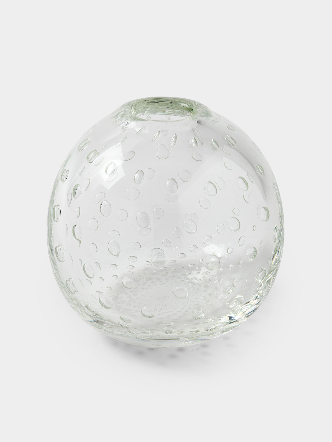 Yali Glass - Raindrop Hand-Blown Murano Glass Vase (4.5in/12cm) - Clear - ABASK - 