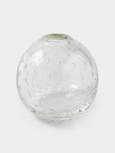 Yali Glass - Raindrop Hand-Blown Murano Glass Vase (4.5in/12cm) - Clear - ABASK - 