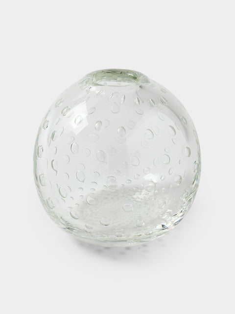 Yali Glass - Raindrop Hand-Blown Murano Glass Vase (4.5in/12cm) - Clear - ABASK - 
