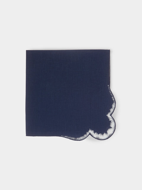 Los Encajeros - Valver Embroidered Linen Napkins (Set of 4) -  - ABASK - 