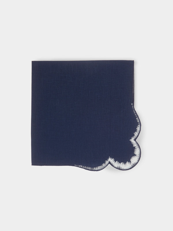 Los Encajeros - Valver Embroidered Linen Napkins (Set of 4) -  - ABASK - 