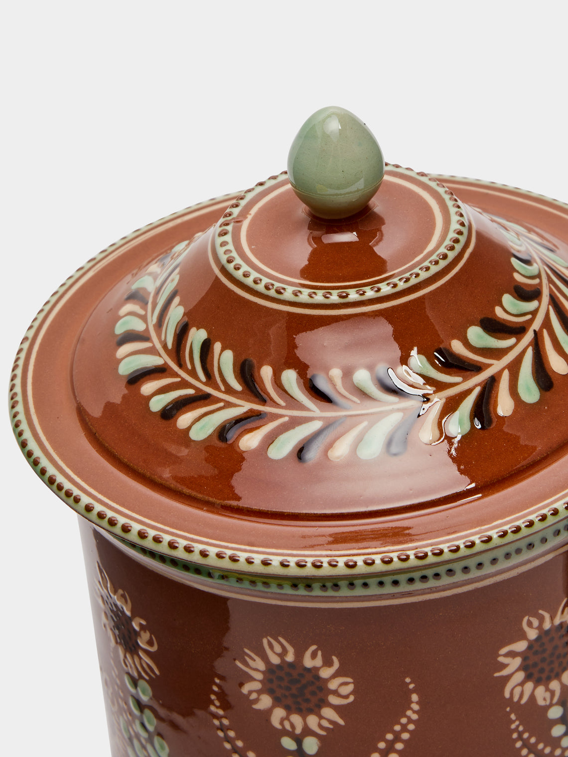 Poterie d’Évires - Flowers Hand-Painted Ceramic Large Jar -  - ABASK