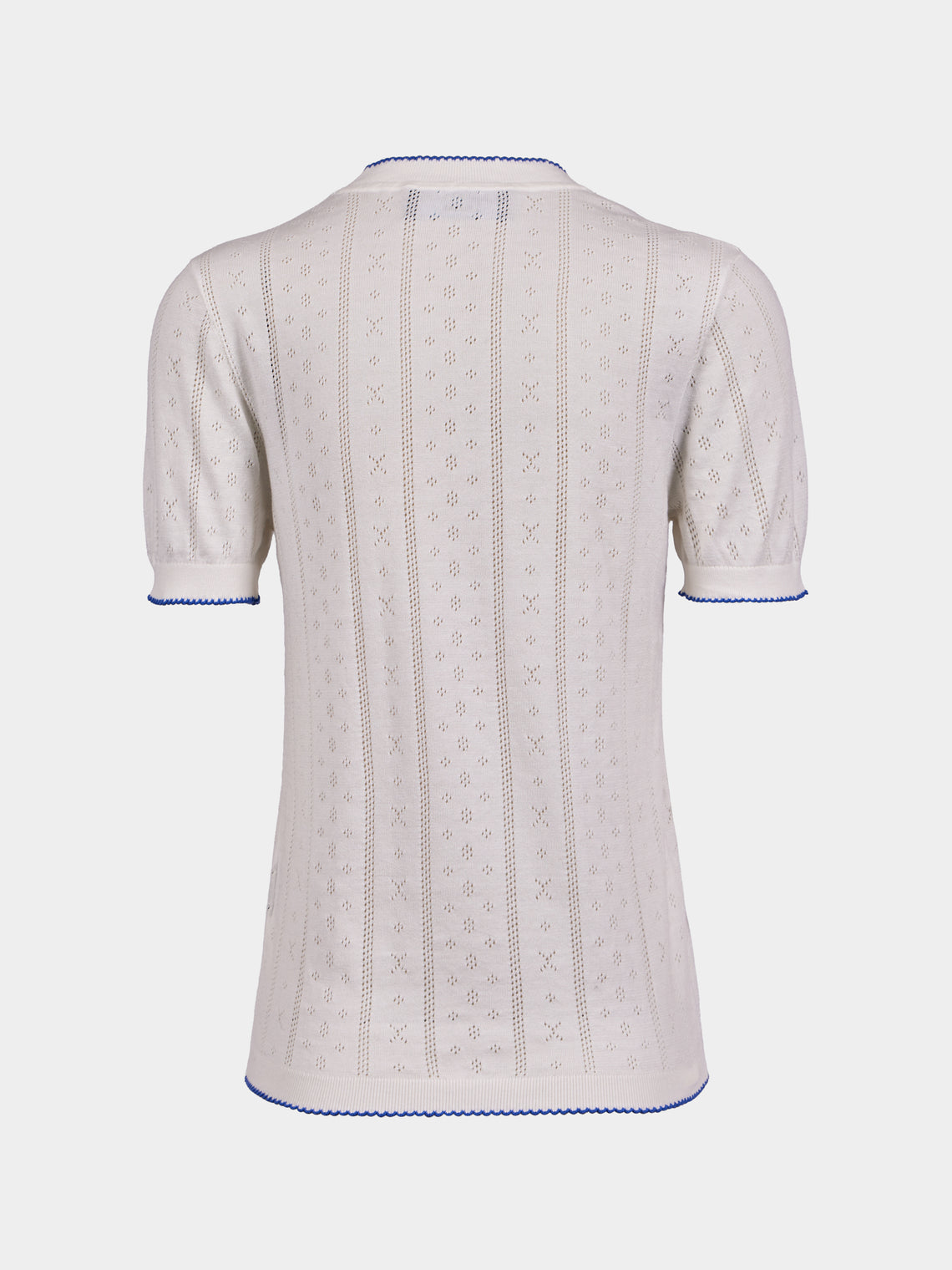 B.B. Wallace - Indiana Cotton Pointelle T-Shirt | Size: S - White - ABASK