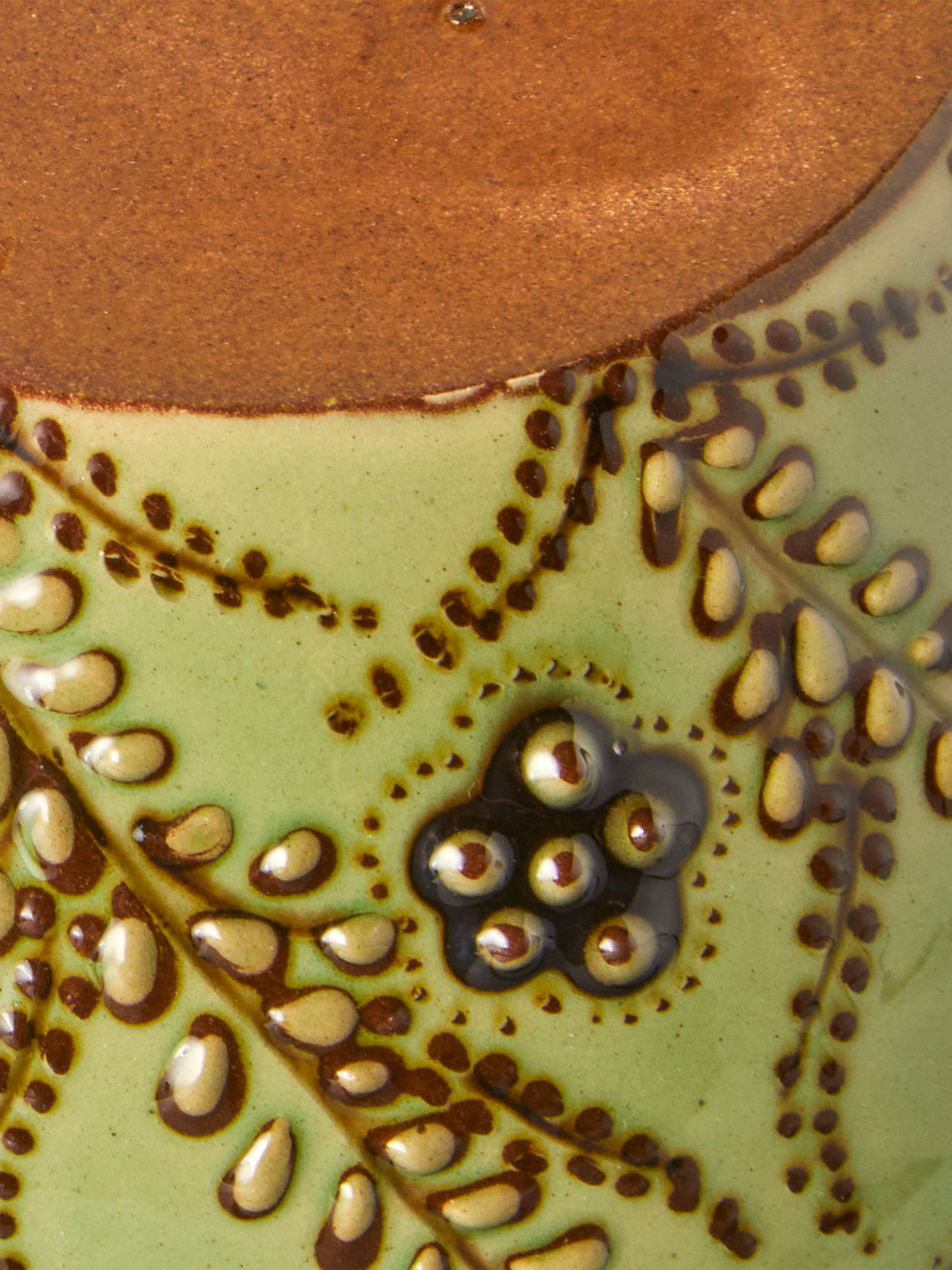 Poterie d’Évires - Flowers Hand-Painted Ceramic Vase (6.5in/17cm) - Green - ABASK