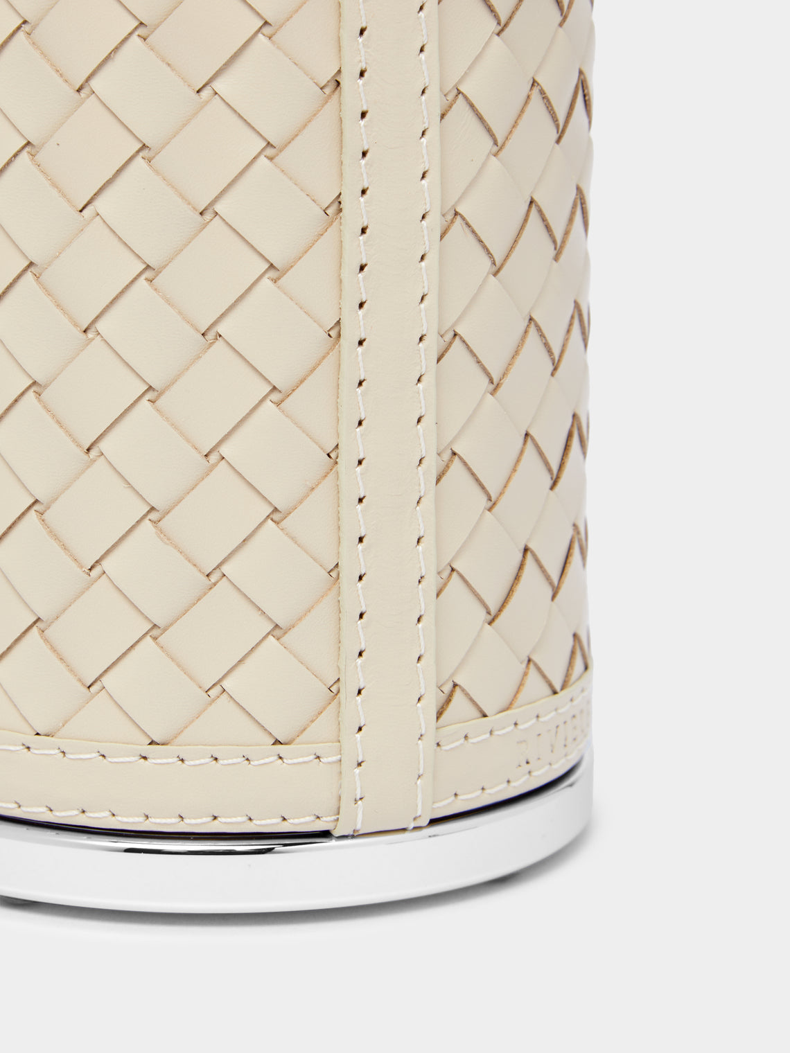 Riviere - Woven Leather Lidded Box -  - ABASK