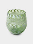 Cosima Swayze - Wave Hand-Blown Murano Glass Tumbler - Green - ABASK - 