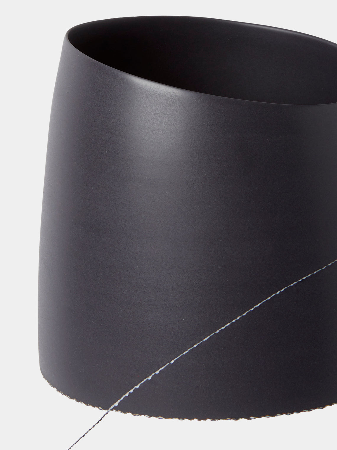 Paul James Ceramics - Fractured Reality Hand-Thrown Ceramic Vase (12in/30cm) - White - ABASK