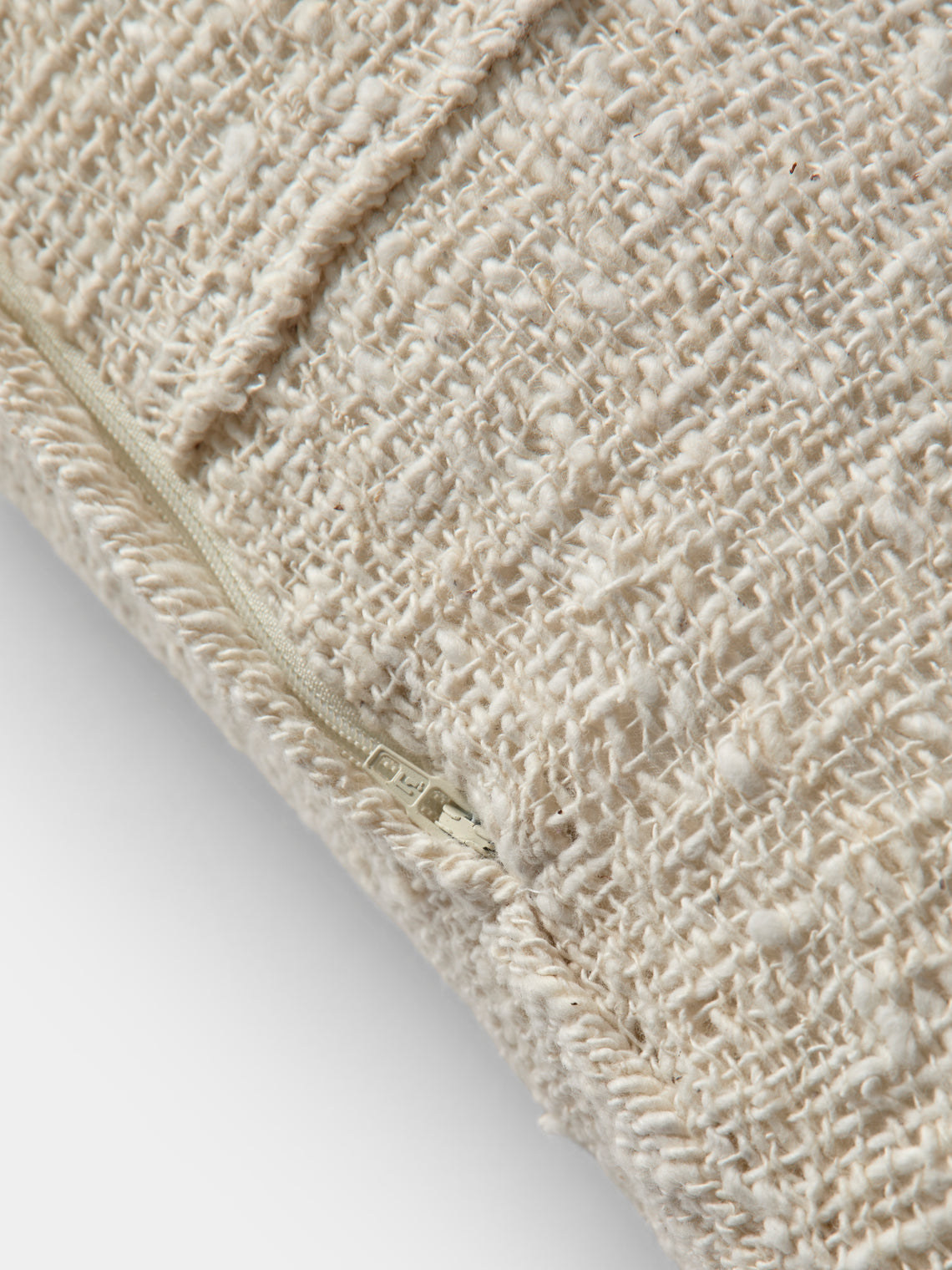 Valentina Hoyos - Patchwork Cotton Lumbar Cushion (31.5in/80cm) - Natural - ABASK