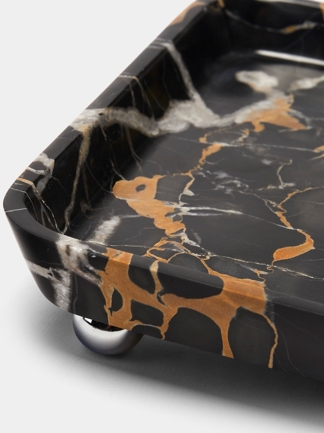 Giobagnara - Monza Leather and Marble Valet Tray (10in/25cm) - Beige - ABASK