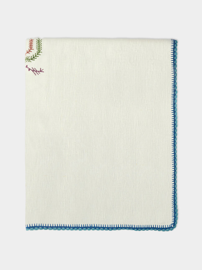 Hem-Stitch Linen Rectangular Tablecloth