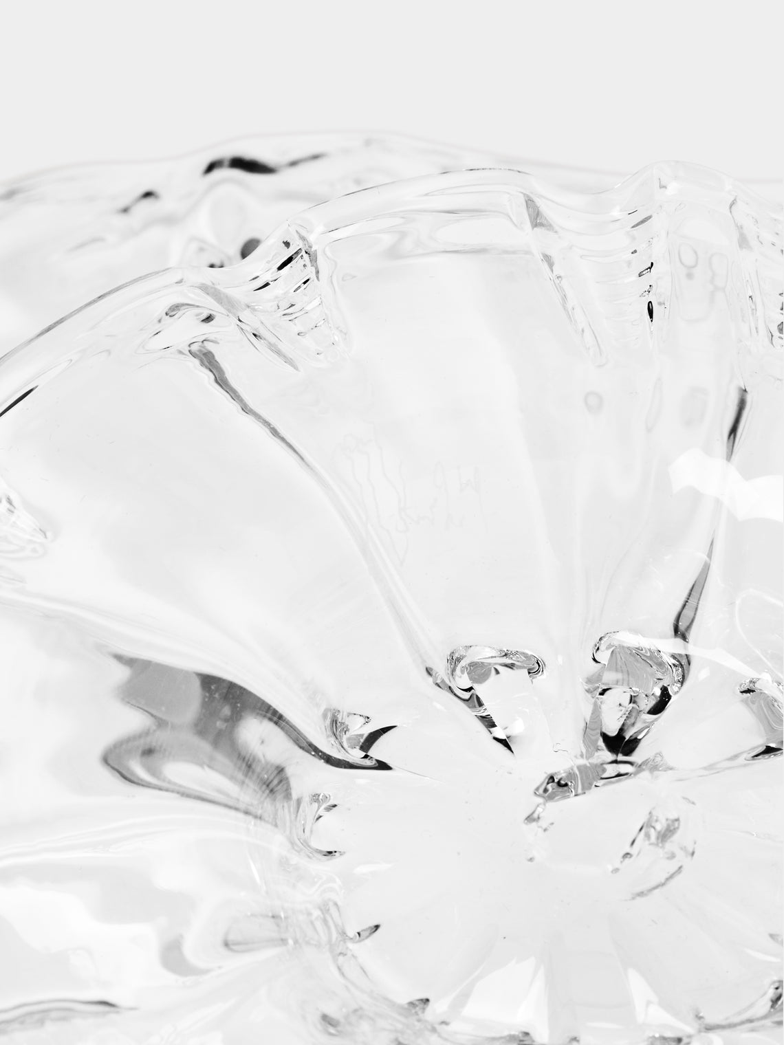 Hand-Blown Crystal Large Fruit Bowl
