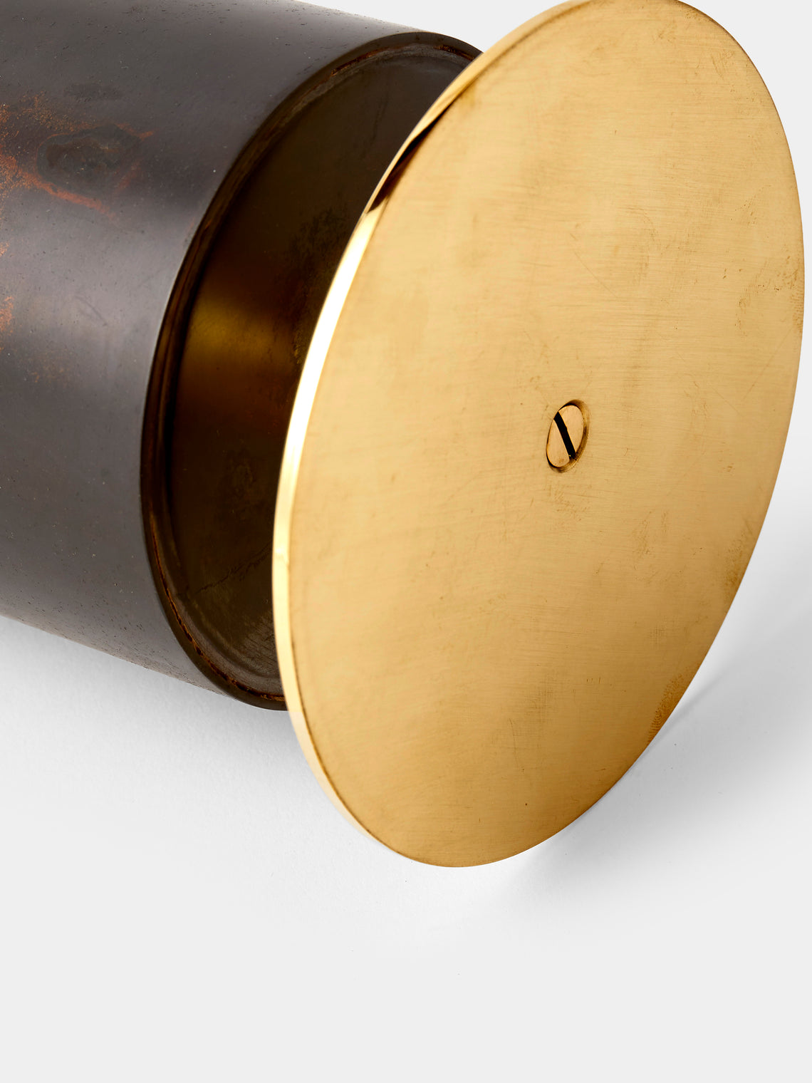 Carl Auböck - Brass and Cast Iron Vase on Pedestal (9.5in/24cm) - Black - ABASK