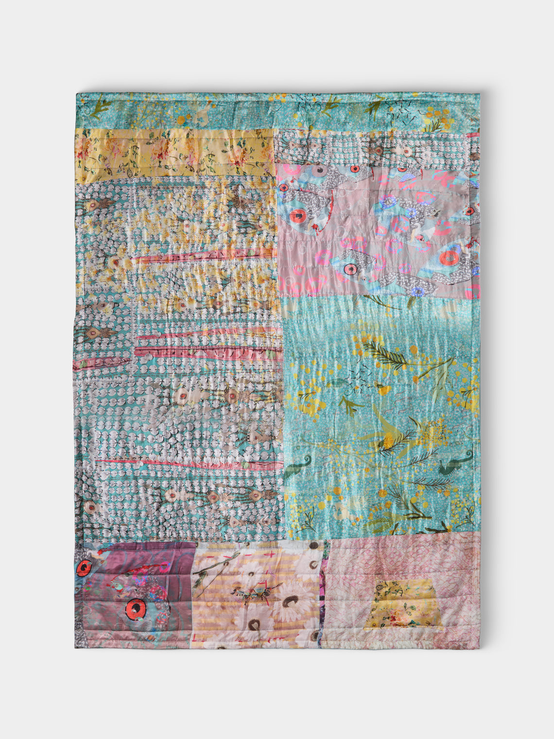 Bokja - The Cocoon Silk and Velvet Quilt (78.5in/2m) - Multiple - ABASK - 