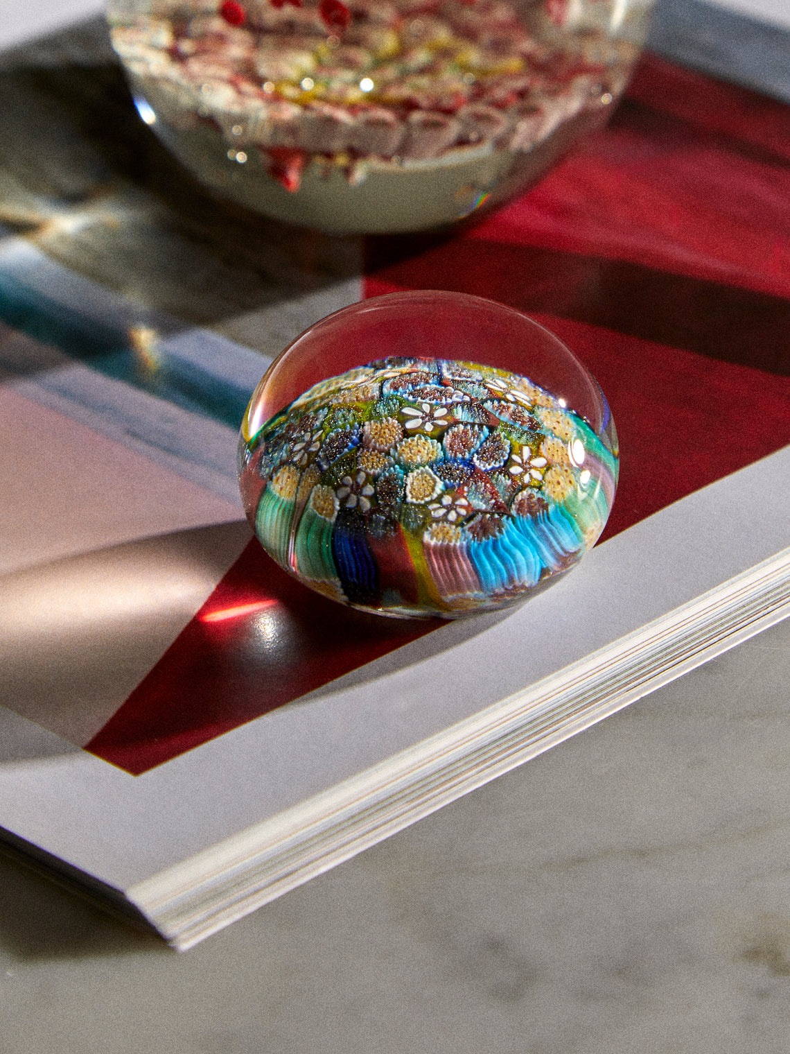 Antique and Vintage - 1930s Murano Glass Paperweight - Blue - ABASK