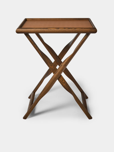 Giobagnara - Elica Leather and Wood Serving Table - Brown - ABASK - 