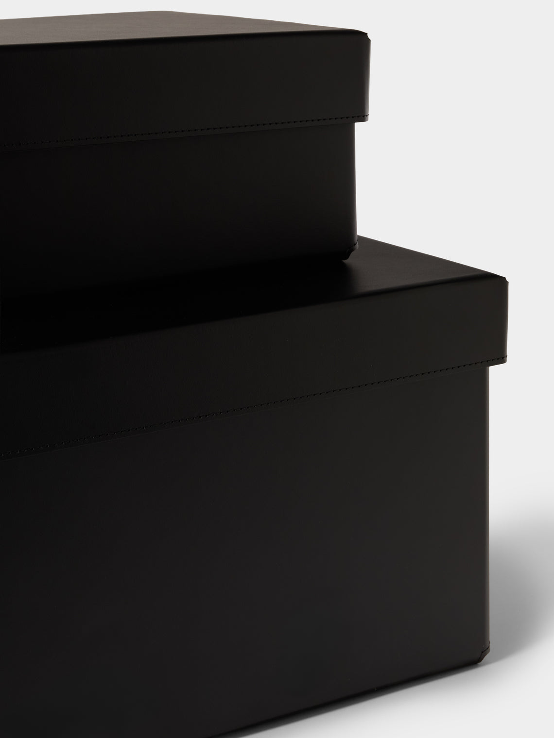 Pinetti - Origami Leather Small Storage Box - Black - ABASK