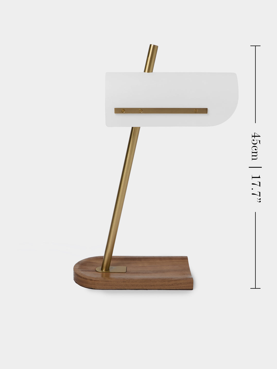 Joe Armitage - Modernist Walnut and Brass Desk Lamp - Brown - ABASK