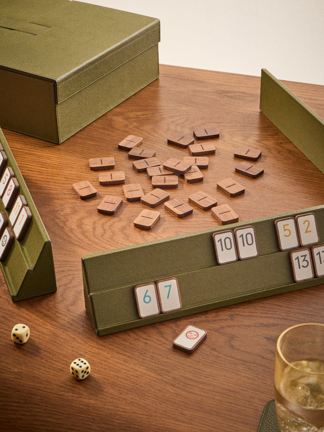 Giobagnara - Leather Rummikub Set - Green - ABASK