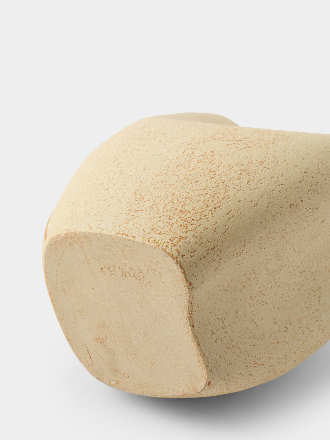 Linda Ouhbi - No. 5 Hand-Built Stoneware Vase (12.5in/32cm) - Beige - ABASK
