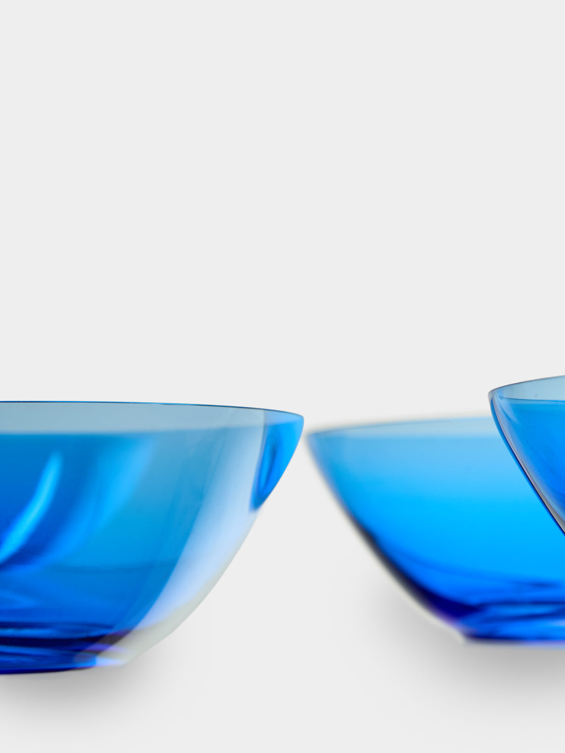 Antique and Vintage - 1970s Lalique Glass Dessert Bowls (Set of 6) - Blue - ABASK