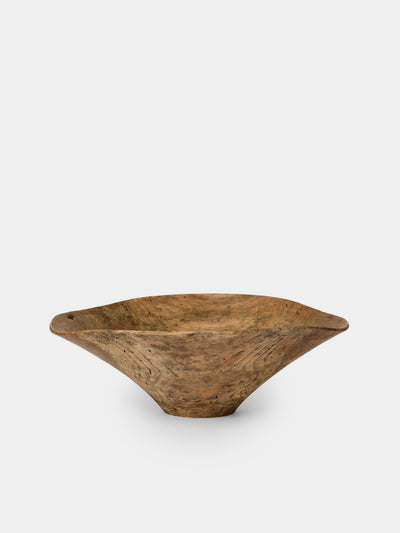 Iida Woodturning - Hand-Turned Oak Earth-Finish Bowl - Brown - ABASK - 