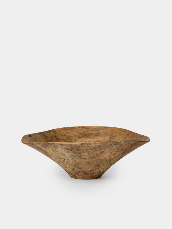 Iida Woodturning - Hand-Turned Oak Earth-Finish Bowl - Brown - ABASK - 