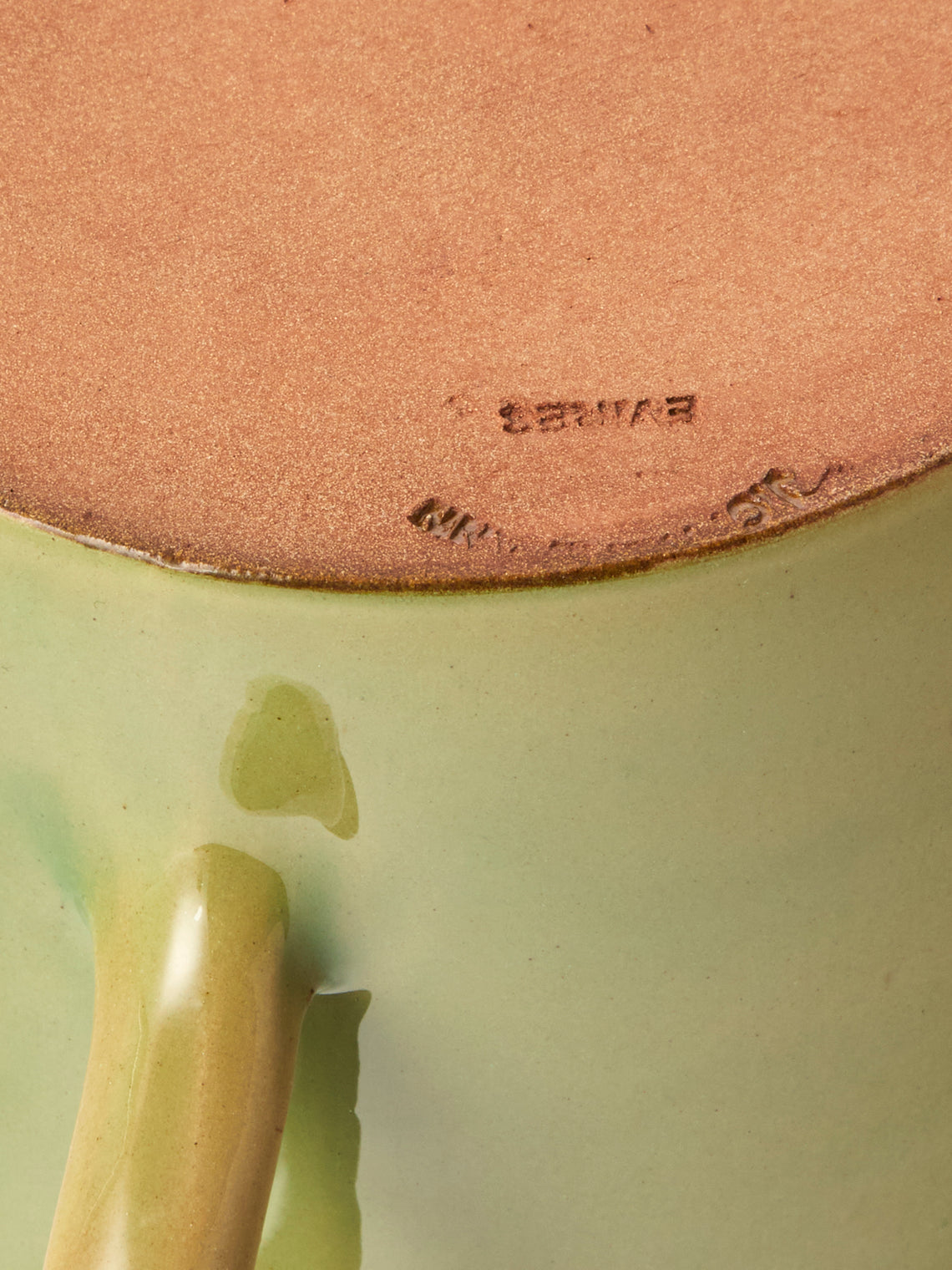 Poterie d’Évires - Chickens Hand-Painted Ceramic Straight-Edge Medium Jug - Green - ABASK