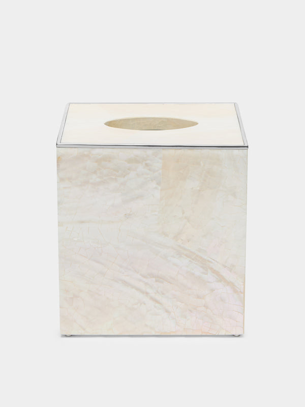Objet Luxe - Sienna Mother-of-Pearl Square Tissue Box -  - ABASK - 