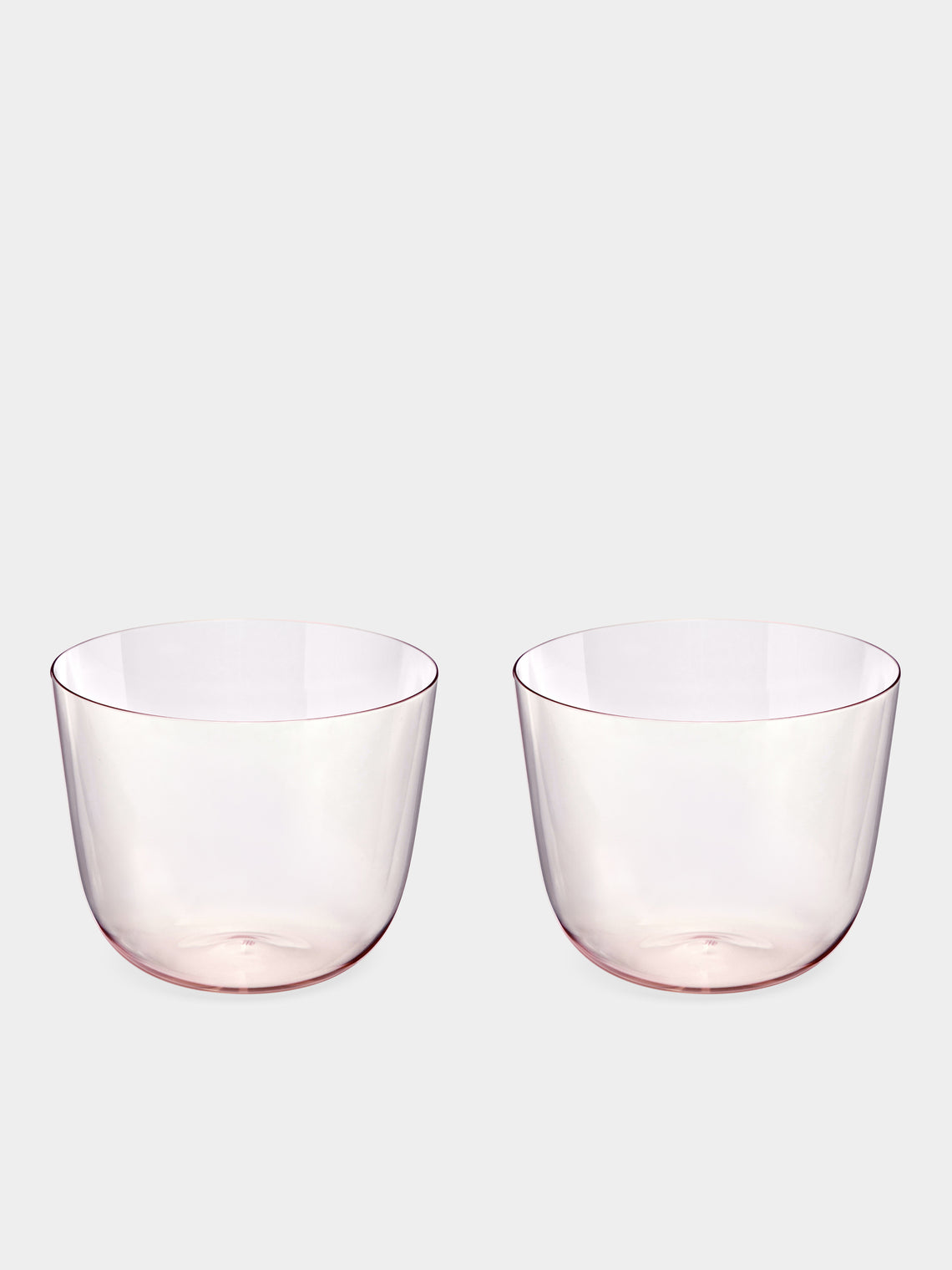 Lobmeyr - Alpha Hand-Blown Crystal Water Tumbler (Set of 2) - Pink - ABASK