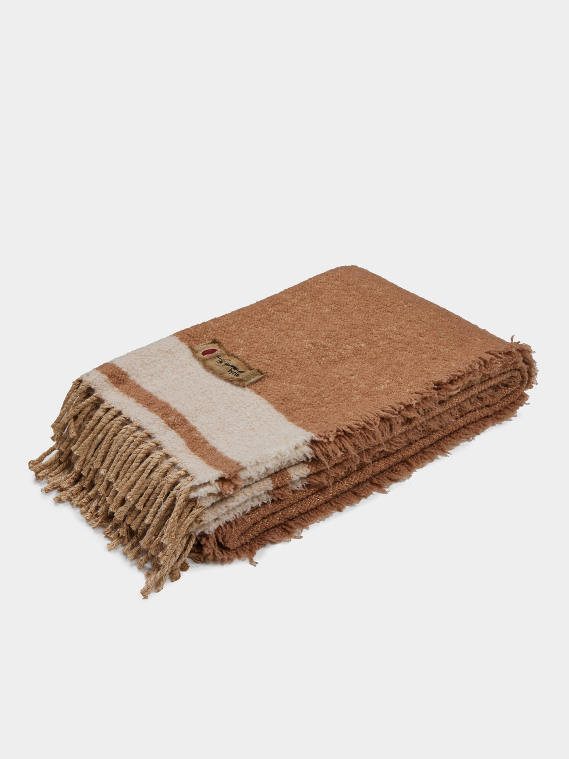 The House of Lyria - Paipote Silk and Camel Throw (75in/1.9m) - Brown - ABASK