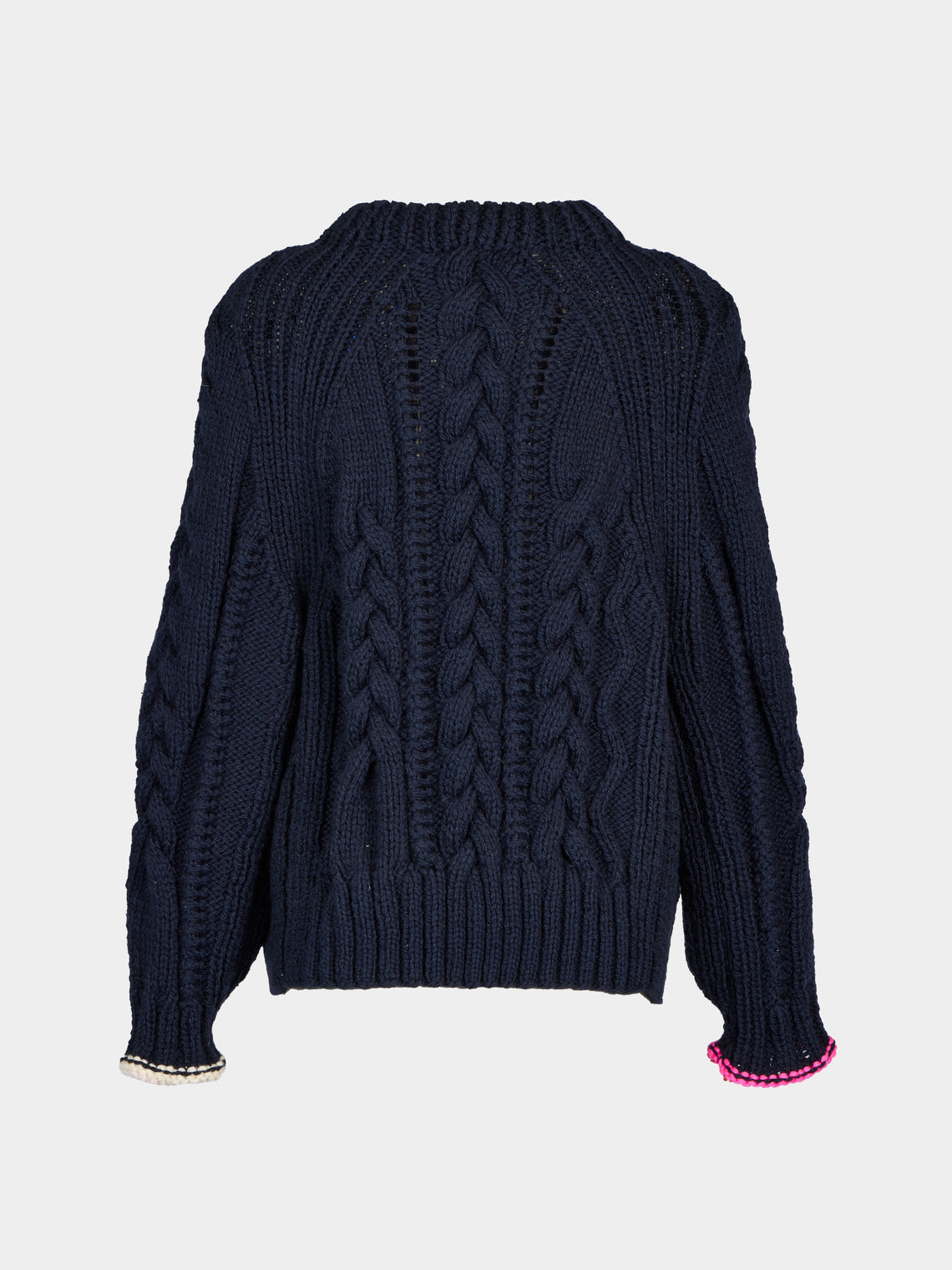 La Fetiche - Marianne Hand-Knitted Wool Sweater | Size: S - Navy - ABASK