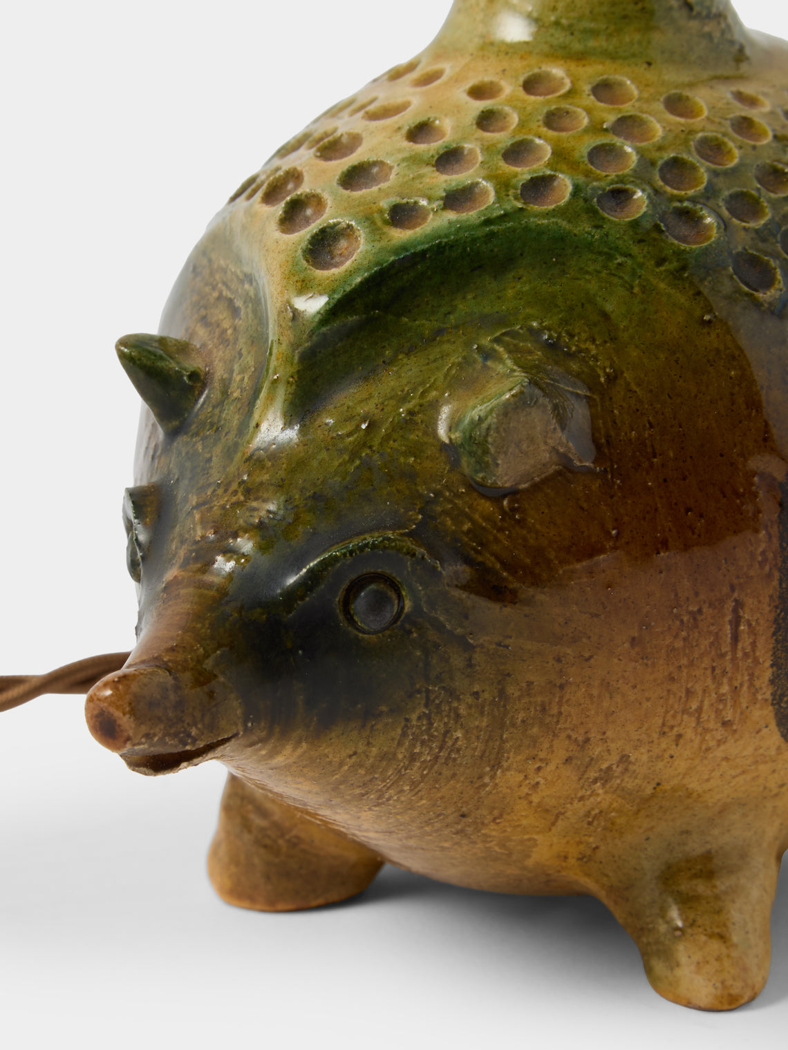 Antique and Vintage - 1970s Hedgehog Ceramic Table Lamp - Multiple - ABASK