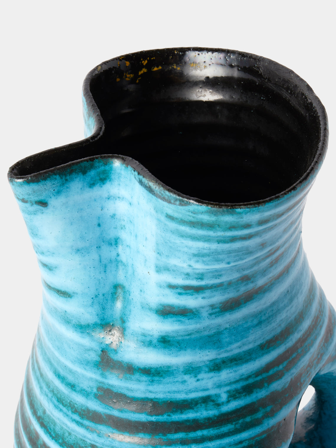 Antique and Vintage - 1950s Accolay Handled Vase - Blue - ABASK