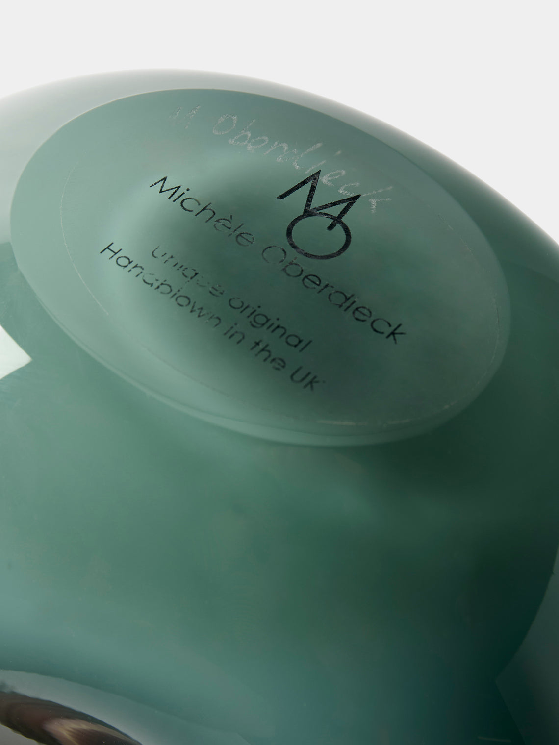 Michele Oberdieck - Sennelier Viridian Hand-Blown Glass Vase (15.5in/40cm) - Green - ABASK