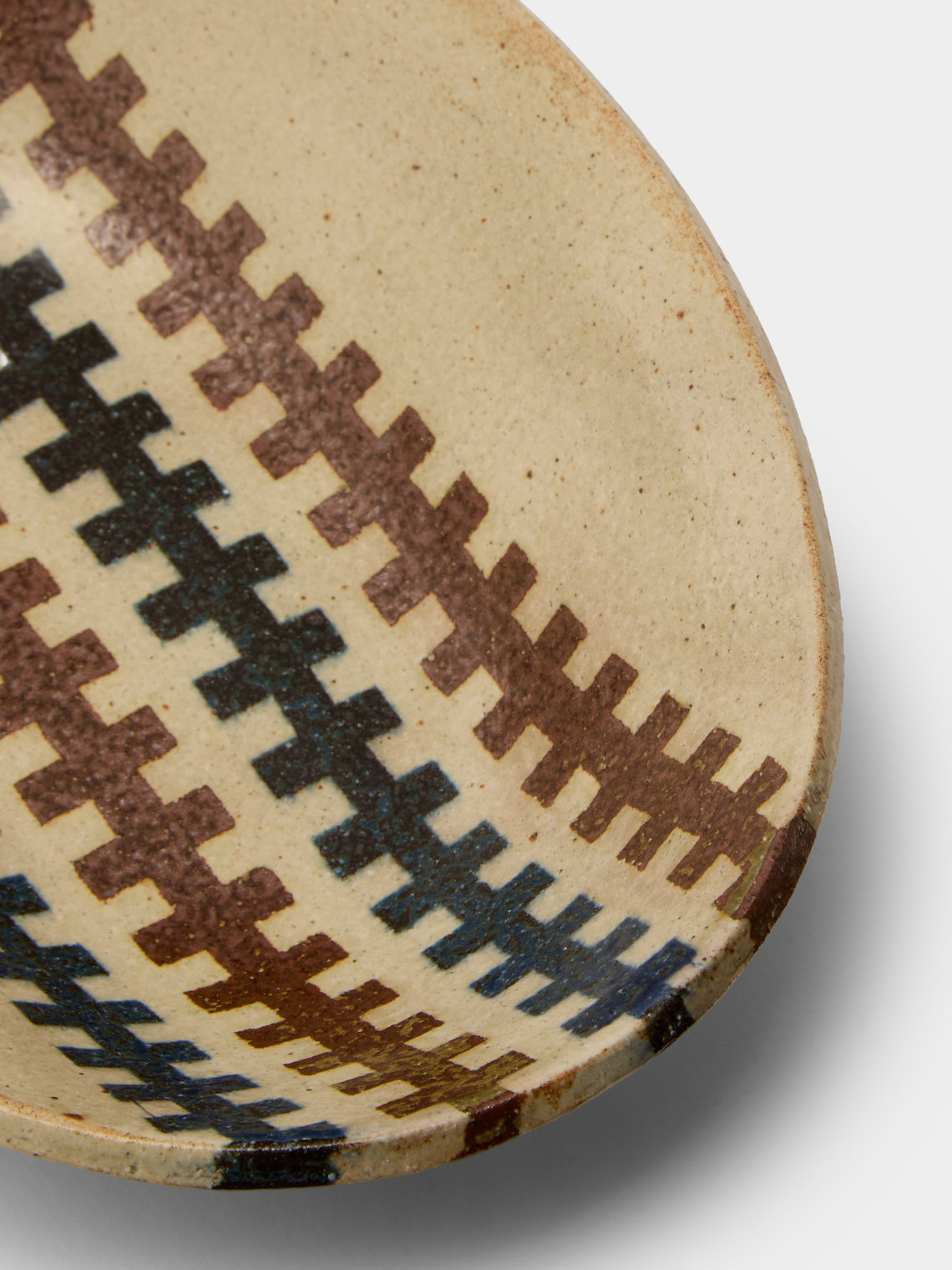 Makidani-gama - No. 1 Nerikomi Ceramic Medium Oval Bowls (Set of 5) - Multiple - ABASK