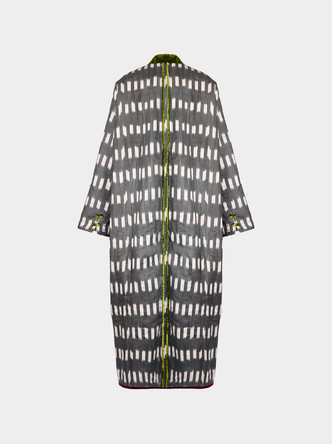 Nazzy Beglari - Hand-Loomed Ikat Velvet Reversible Robe | One Size - Multiple - ABASK - 