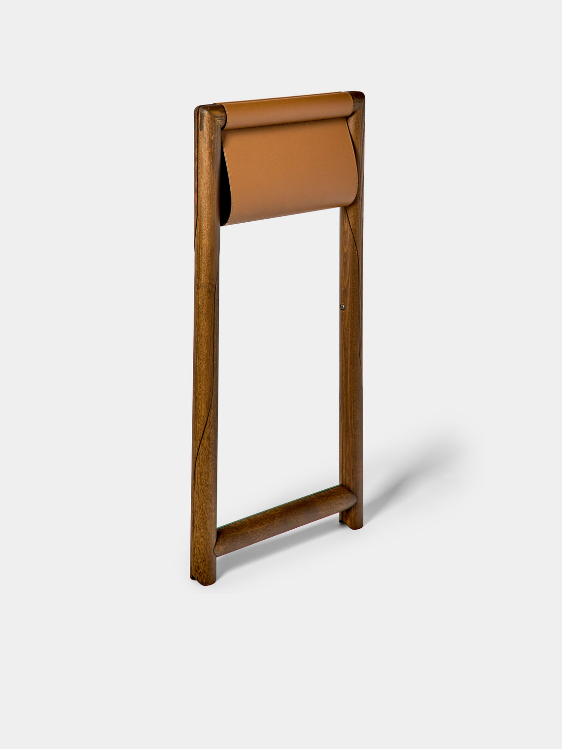 Giobagnara - Elica Leather and Wood Serving Table - Brown - ABASK