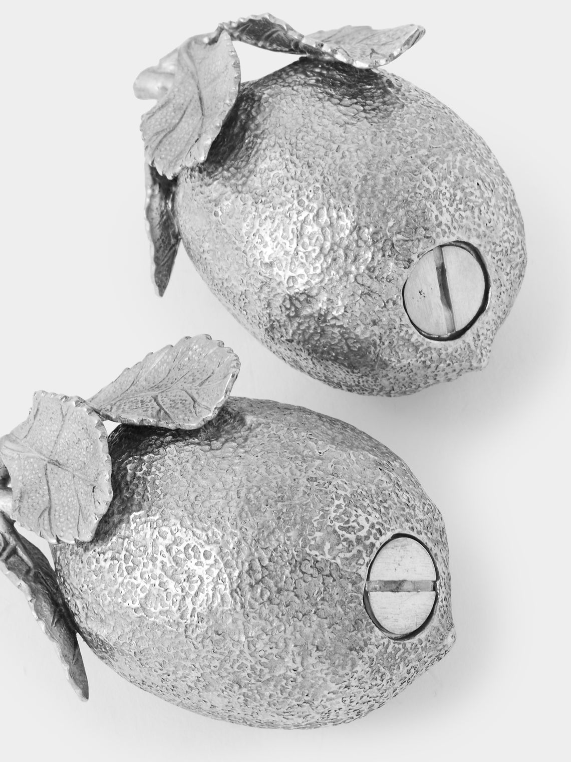 Au Bain Marie - | Set of 2 | Lemon Pewter Salt and Pepper Shakers - Silver - ABASK