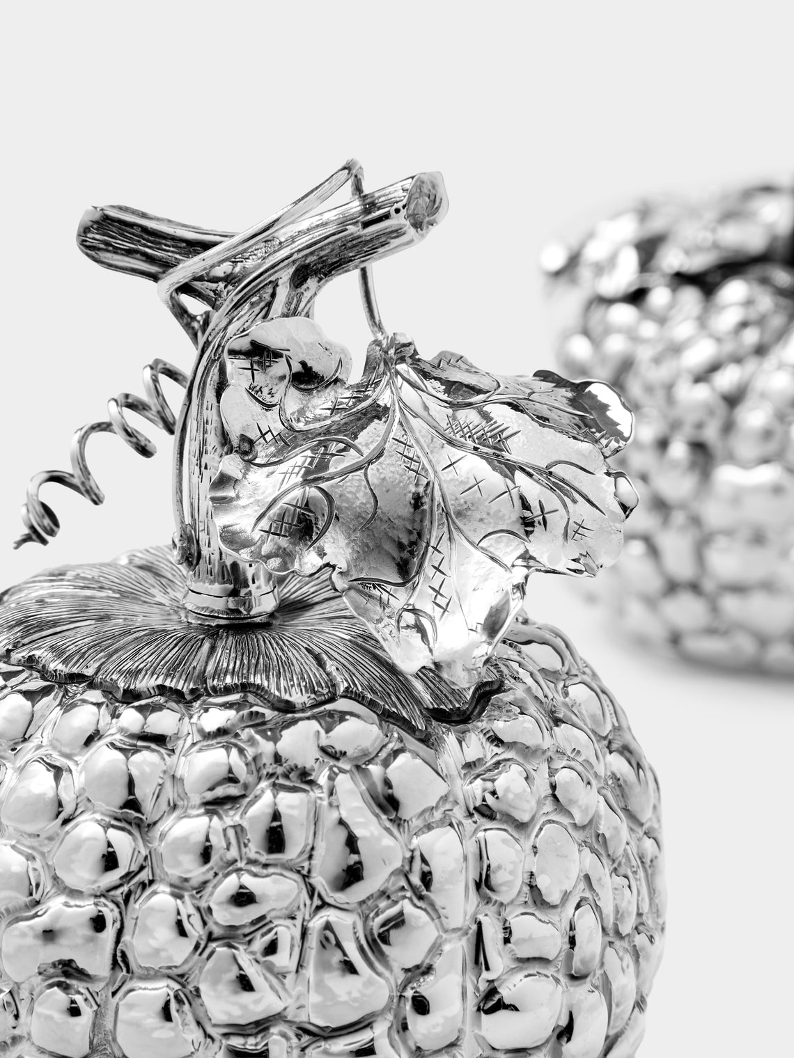 Milanese Silver - Pumpkin Sterling Silver Salt and Pepper Shakers (Set of 2) - Silver - ABASK