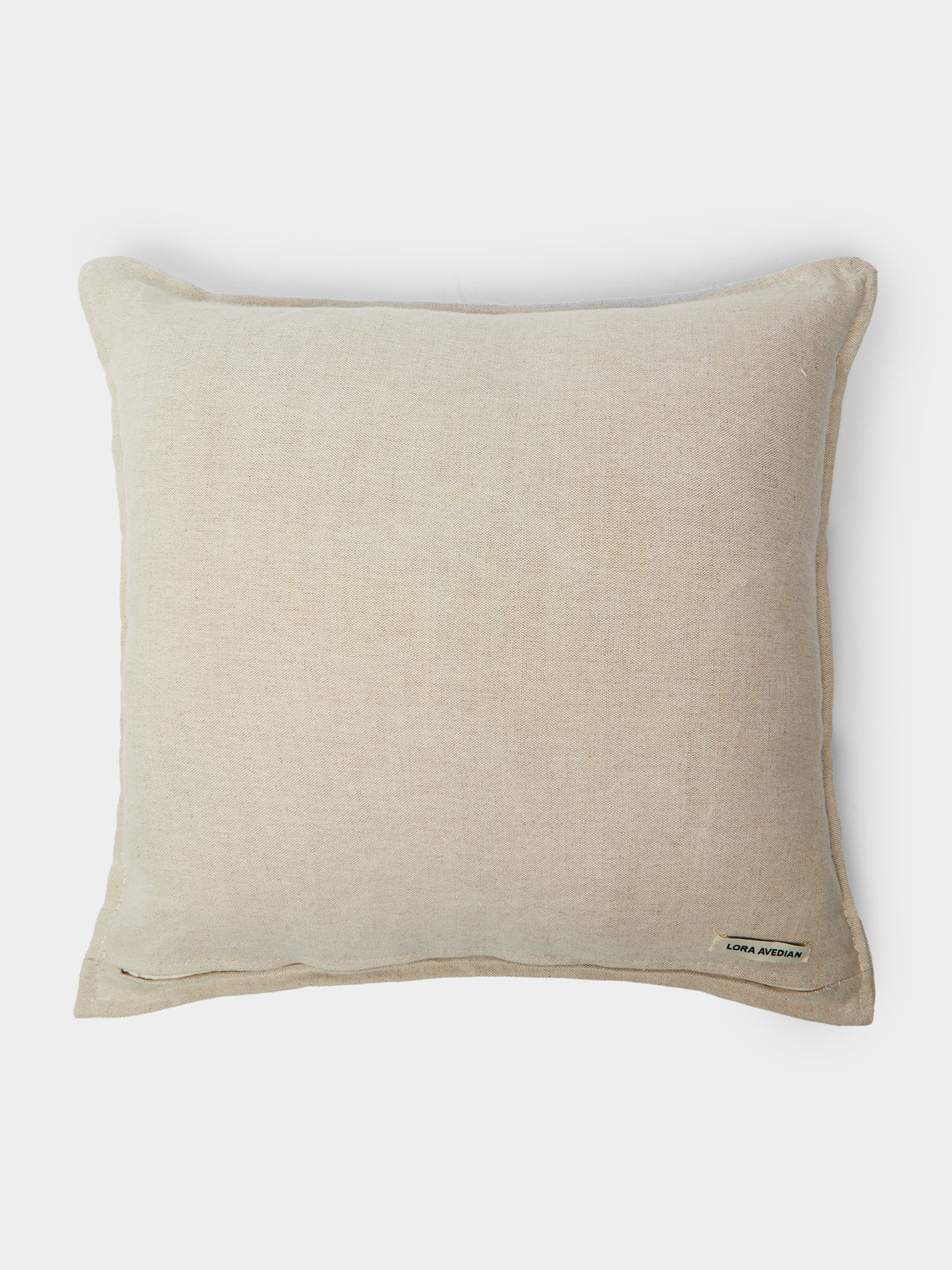 Lora Avedian - Mimosa Embroidered Linen Cushion -  - ABASK