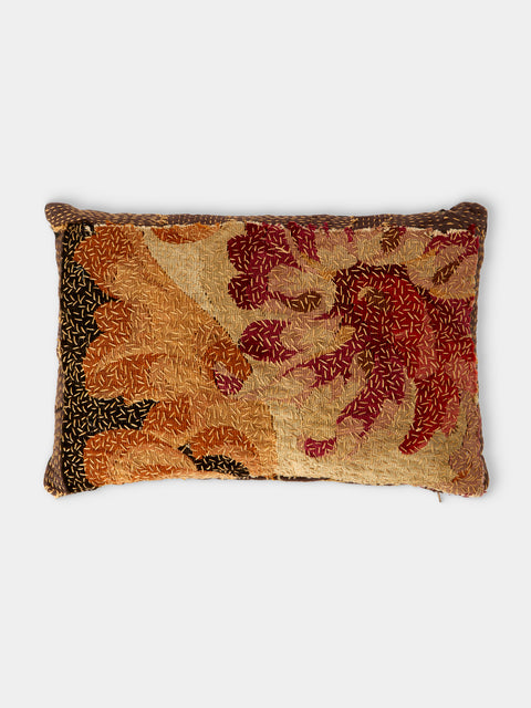 By Walid - 19th-Century Napolean III Aubusson Tapestry and Linen Cushion (19in/48cm) - Multiple - ABASK - 