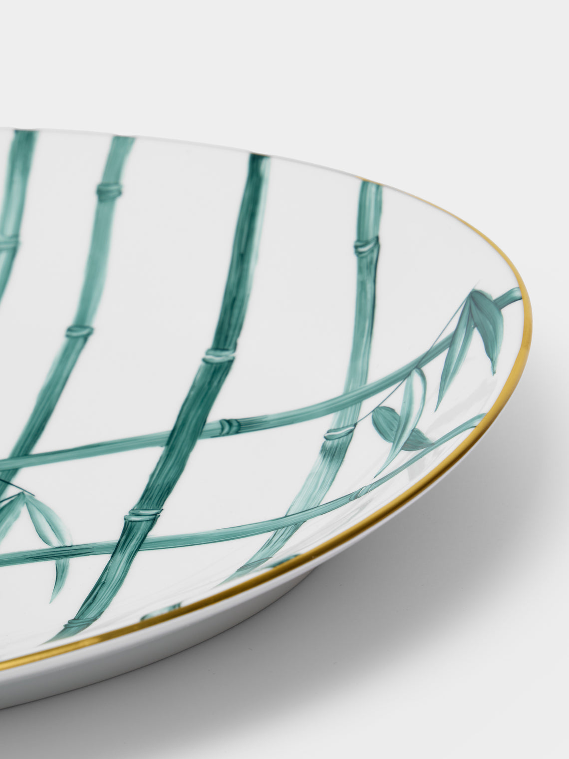 Marie Daage - Jardin d'Arashiyama Hand-Painted Porcelain Oval Platter - White - ABASK