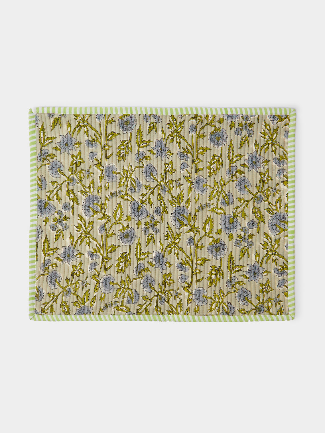 The Table Love - The Breakfast Hand-Printed Cotton Reversible Placemats (Set of 4) -  - ABASK