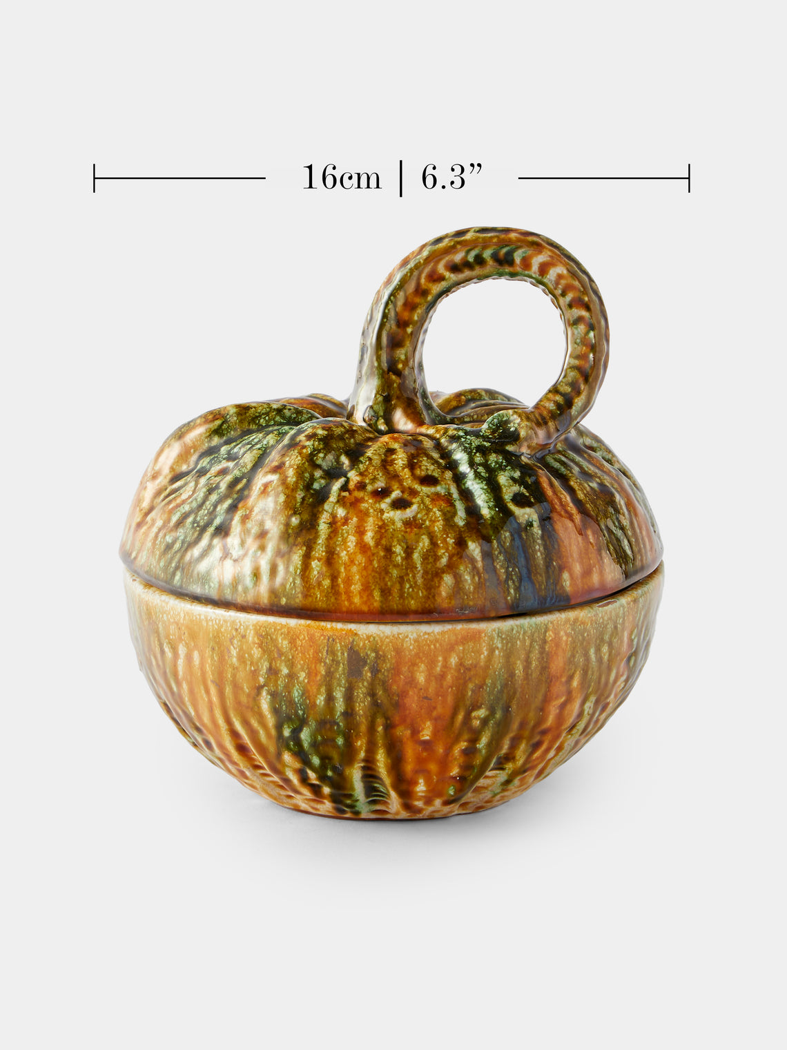 Antique and Vintage - 1940s Ceramic Squash Lidded Pot - Multiple - ABASK